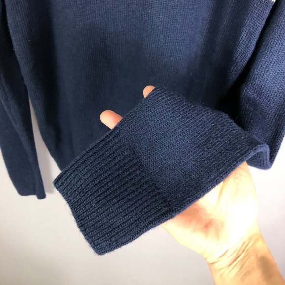 Slate and Stone Navy Gray Stripe Crew Neck Sweater Size XL - Picture 4 of 7